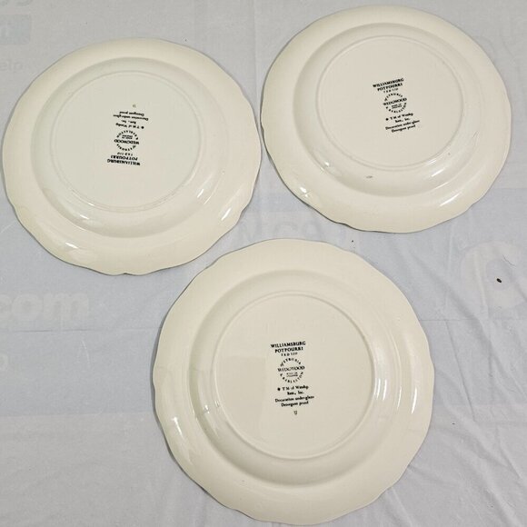 Wedgwood England Williamsburg Potpourri Appetizer Bread & Butter Plates - 3 - Picture 9 of 15